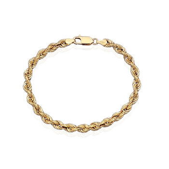 14ct Yellow Gold Rope Chain Bracelet