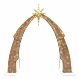 7 ft ( 2.1m) Nativity set with twinkling LED lights - Set of 4