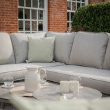 Maze Monaco 3 Piece Deep Seating Corner Patio Set in Cool Linen