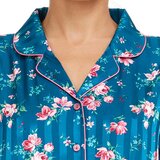 Flora Nikrooz Satin 2 PC Short Notch Pyjama Set in Blue
