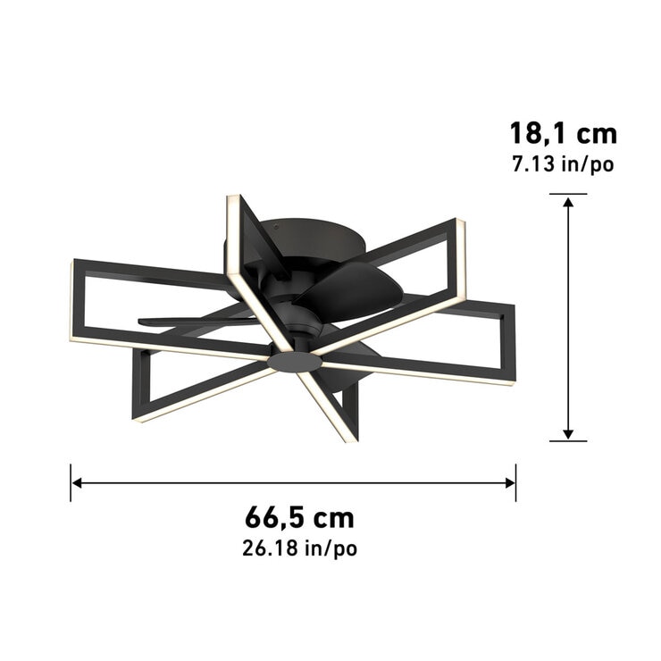 Artika Swirl 26" (66.5cm) Fan Light with Remote Control
