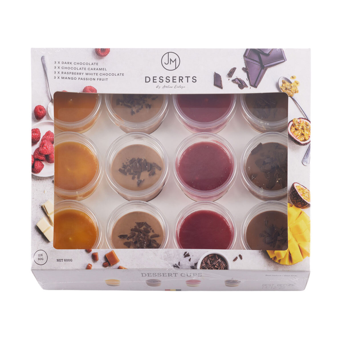 JM Desserts Dessert Cup Assortment, 12 x 50g Costco UK