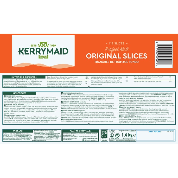 Kerrymaid Perfect Melt Original Slices, 1.4kg Kerrymaid Perfect Melt Original Slices, 1.4kg