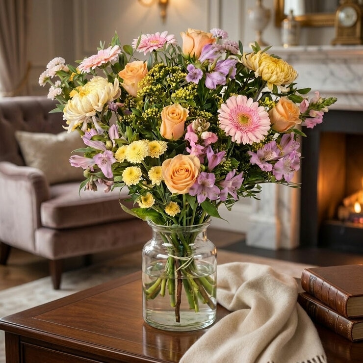 Mother's Day 24 Stem Honey Blossom Bouquet with Greetings Card