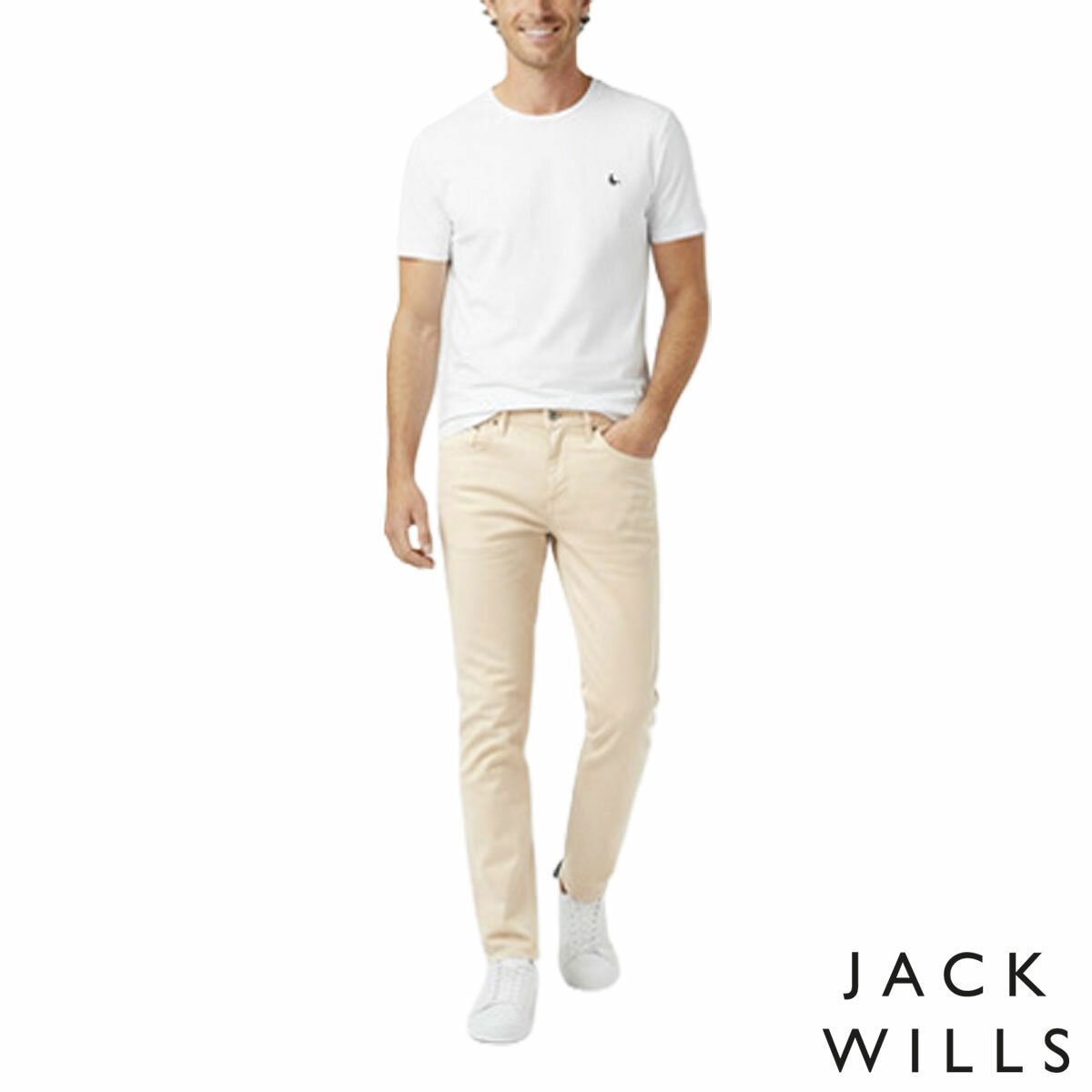 Jack Wills Men's Gabardine Jean in Stone