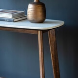 Gallery Mataro White Marble Top Console Table