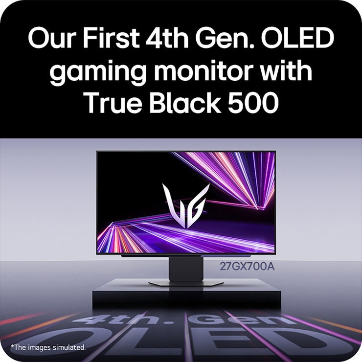 1LG UltraGear 27 Inch QHD 240Hz OLED Gaming Monitor, 27GX700A-B