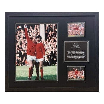 Denis Law Signed Framed Manchester United Football Photo