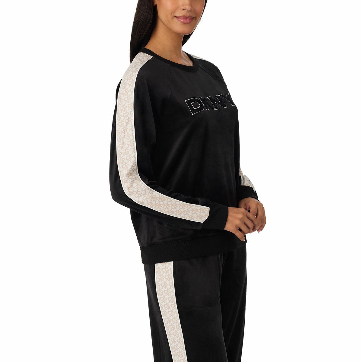 DKNY Women's Plush Lounge Set in Black DKNY Women's Plush Lounge Set in Black