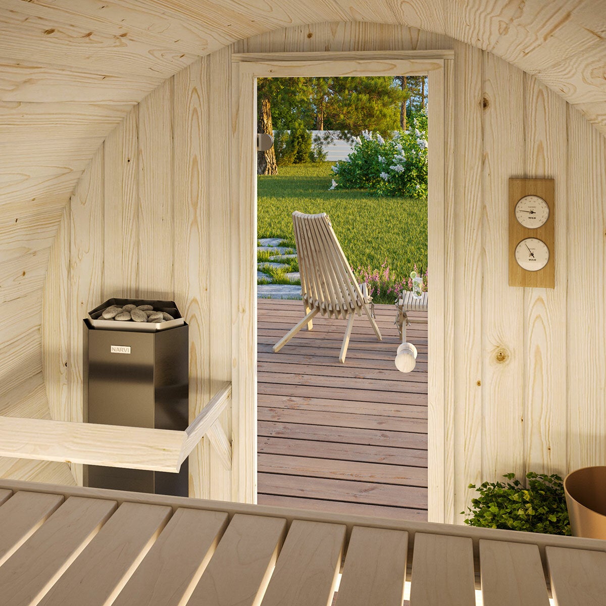 Barrel sauna 200x160 Barrel sauna 200x160