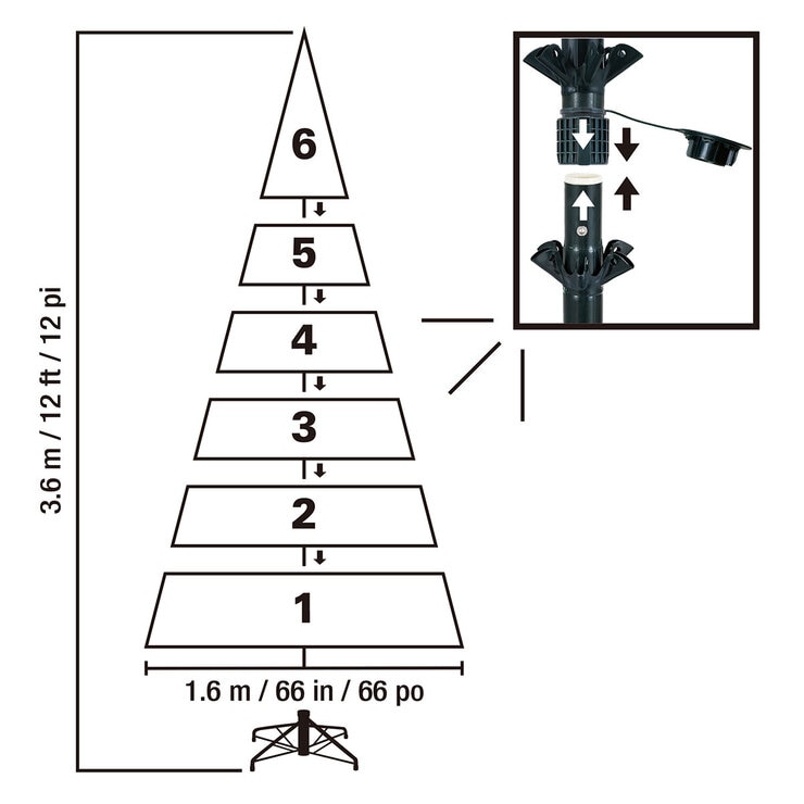 12ft (3.7m) Pre-Lit Aspen Artificial Christmas Tree With 4,430 Colour-Changing Radiant Micro Twinkle LED Lights