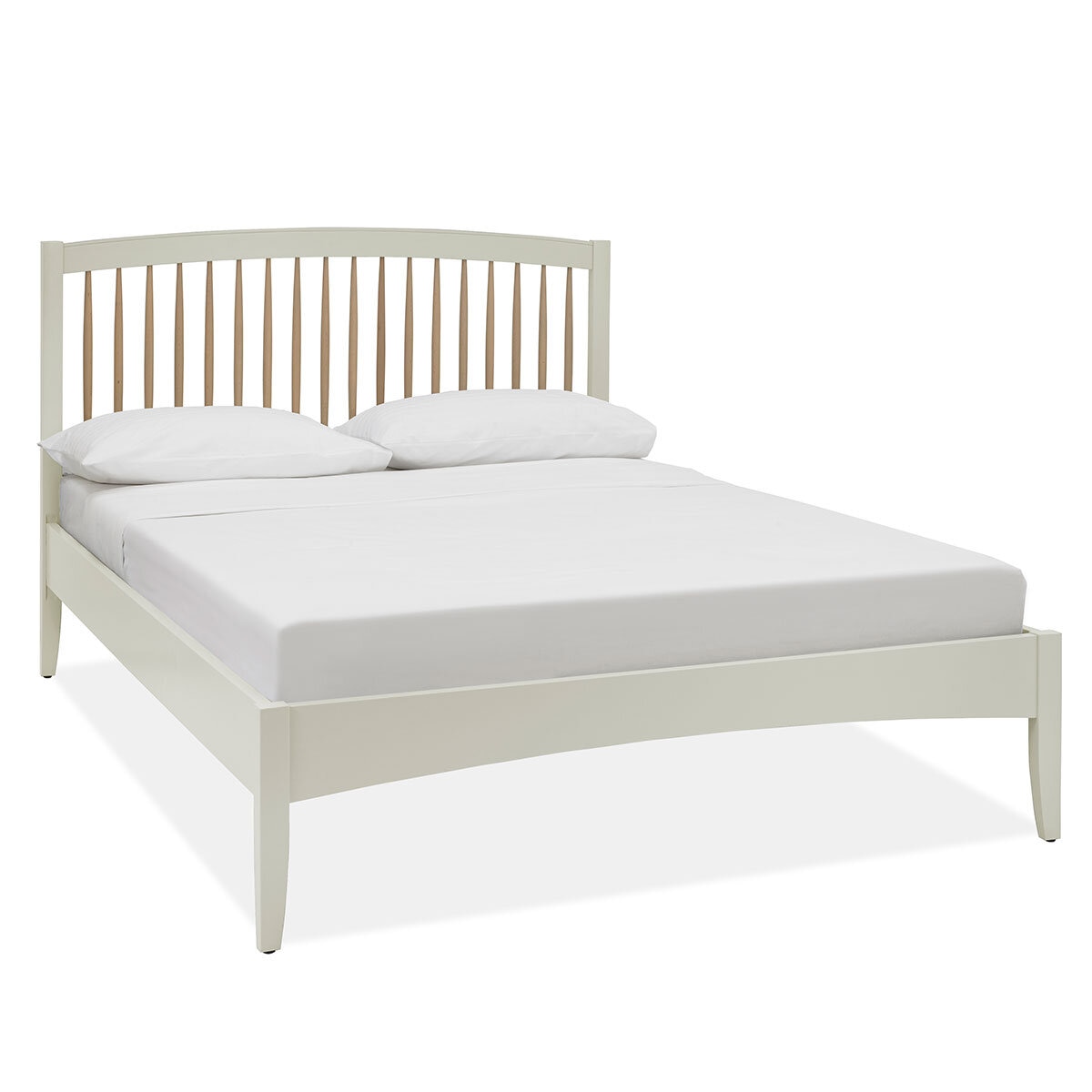 Bentley Designs Whitby Scandi Oak & Soft Grey Bed Frame, Double