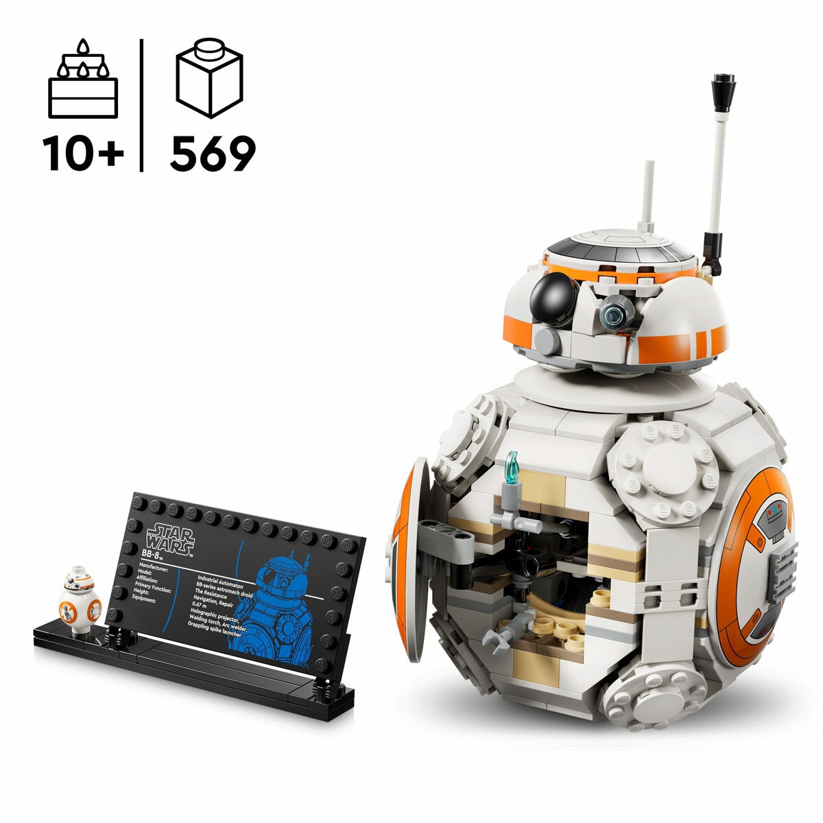 LEGO Star Wars Buildable BB-8 Astromech Droid - Model 75452 (10+ Years)
