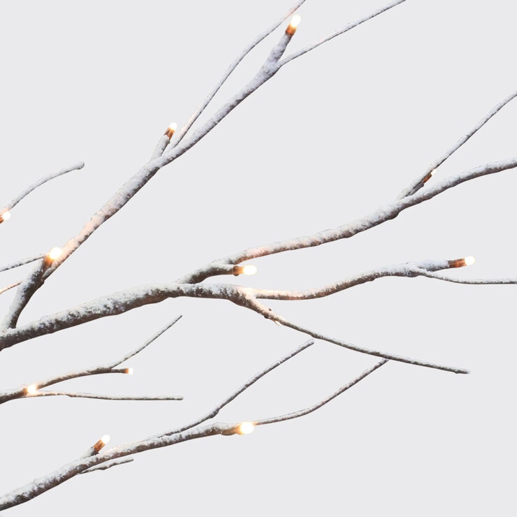 LED 7ft (2.1m) Indoor / Outdoor Selectable Twinkle Potted Brown Flocked