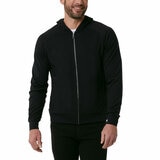 32 Degrees Men's Pique Full Zip Hoodie in Black