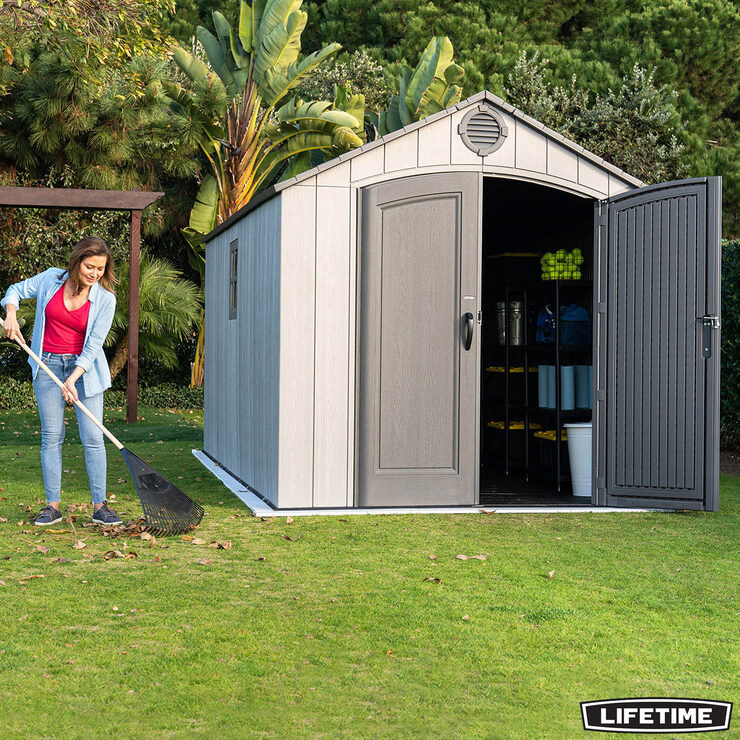 Lifetime 8ft x 15ft (2.4m x 4.6m) Simulated Wood Look Storage Shed