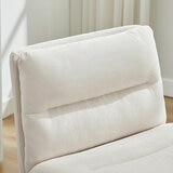 Elle Decor Gracie Criss-Cross Wide Office Chair, Cream