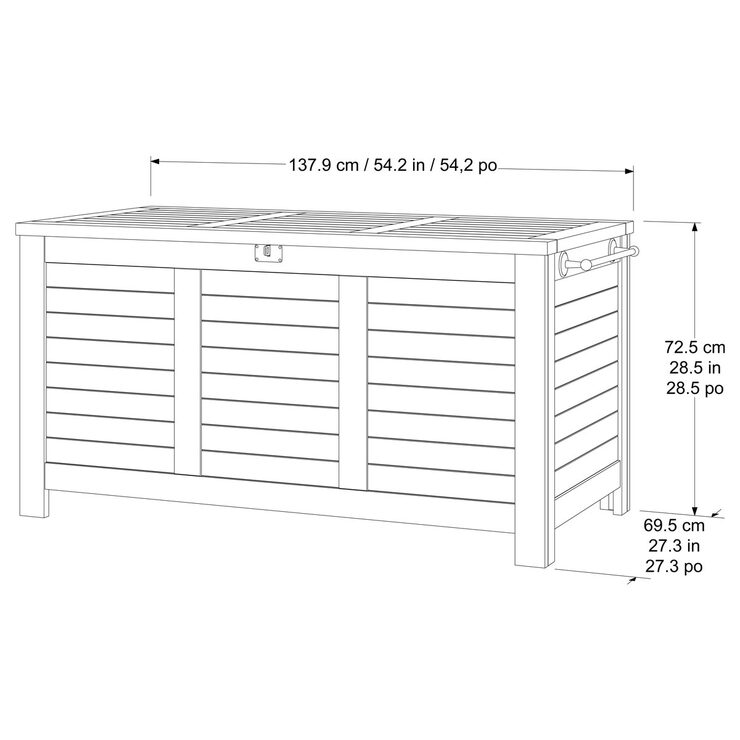 Pike & Main 494 Litre Wooden Deck Box Costco UK