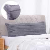 Faux Fur Body Pillow, 51 x 137 cm, Grey