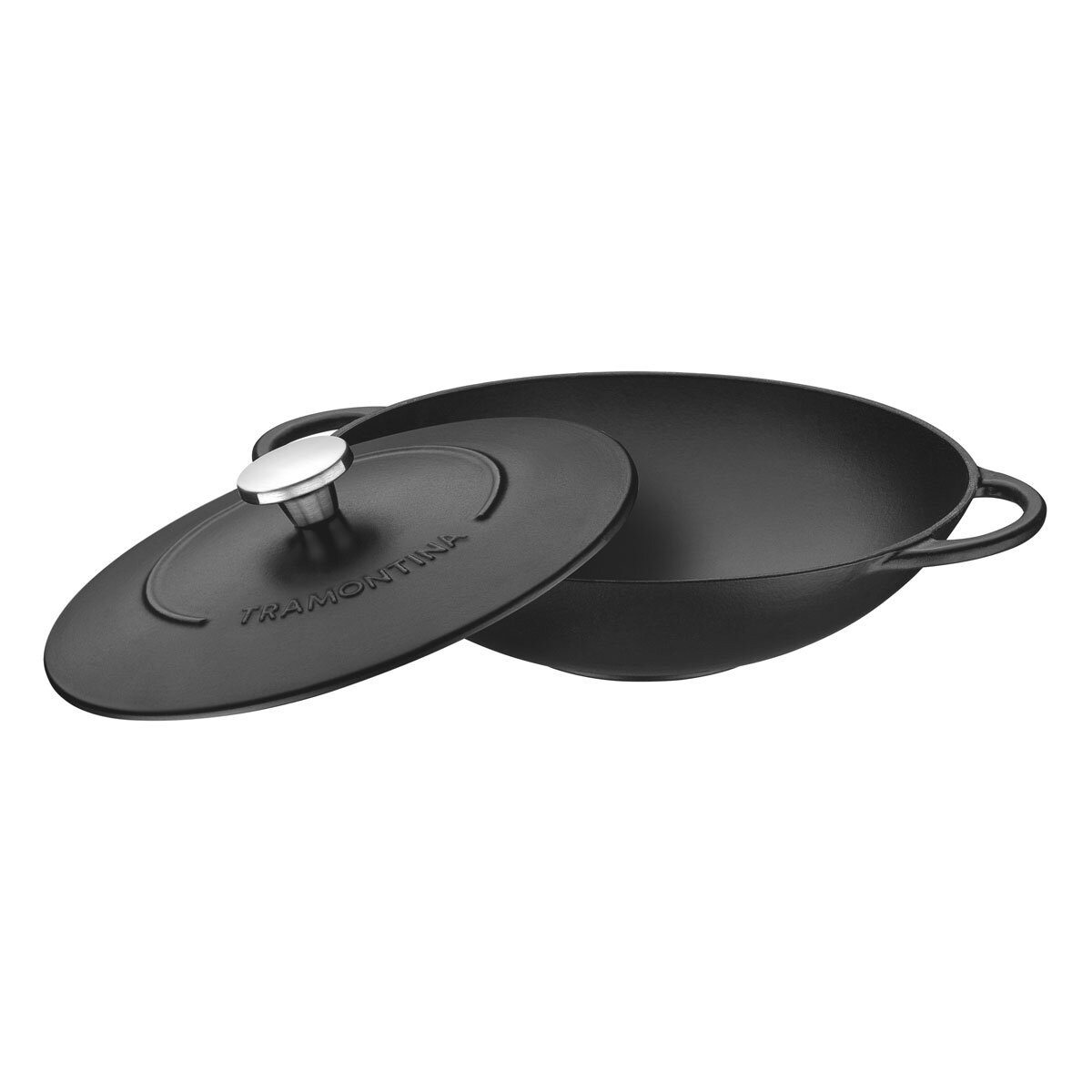 Tramontina Enameled Cast Iron Wok, 32cm / 5.0L