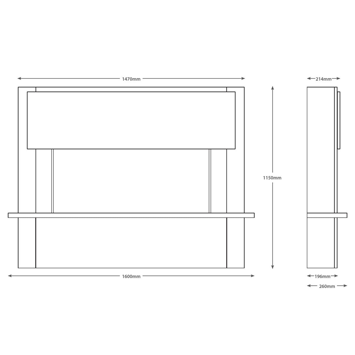 Flare Fairview Electric Fireplace Suite in White, 2kW