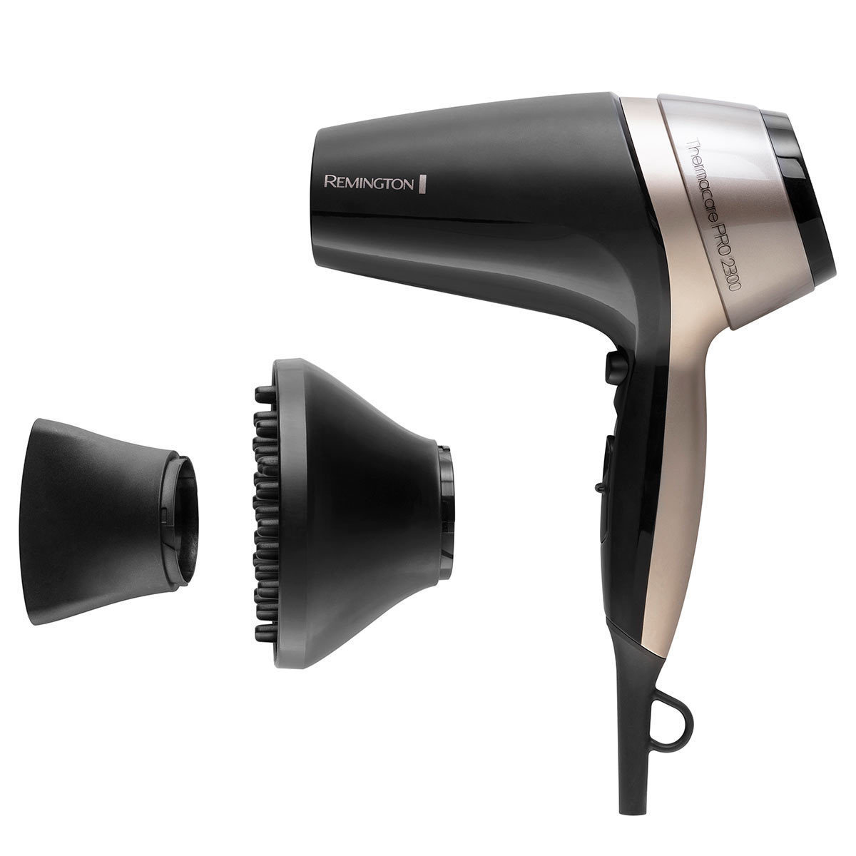 image of hairdryer with de attached attachments
