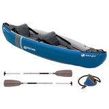 Sevylor Sevylor Adventure 2 Person Inflatable Kayak With 2 Section Oars and Foot Pump 