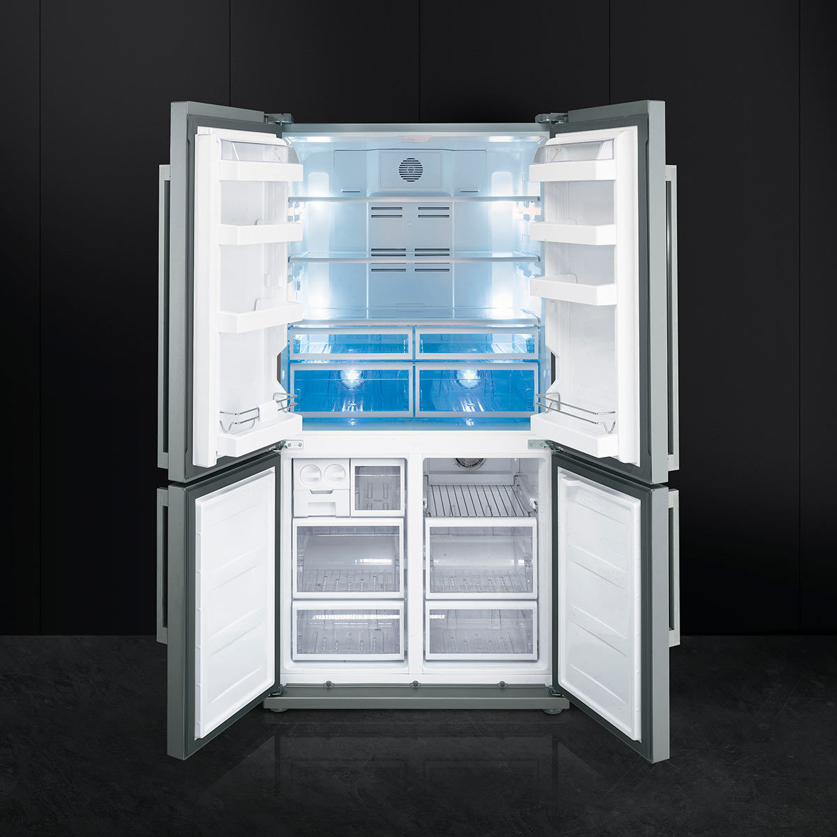 Smeg FQ60XPE, Multidoor Fridge Freezer A+ Rated in Stainless Steel