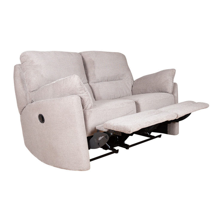 Minster 2 Seater Fabric Power Recliner Sofa in Rich Mink ...
