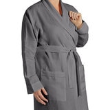Lazy Linen Ladies Robe in Charcoal