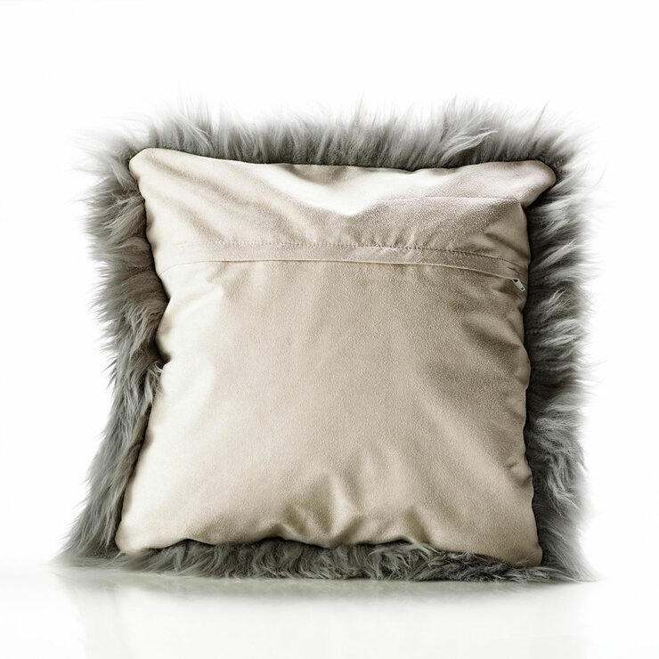 Bowron Single Sided Sheepskin Cushion, 35 x 35cm in Dover Grey
