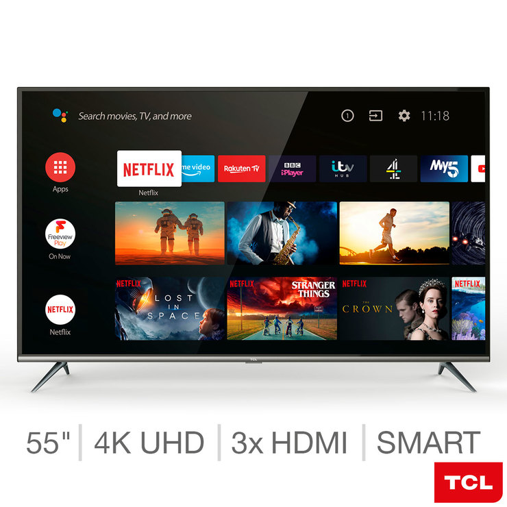 Tcl 55ep658 55 Inch 4k Ultra Hd Smart Android Tv Costco Uk