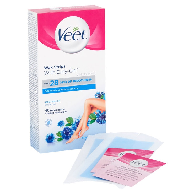 Veet Body and Leg Cold Wax Strips, 3 x 40 Pack Costco UK