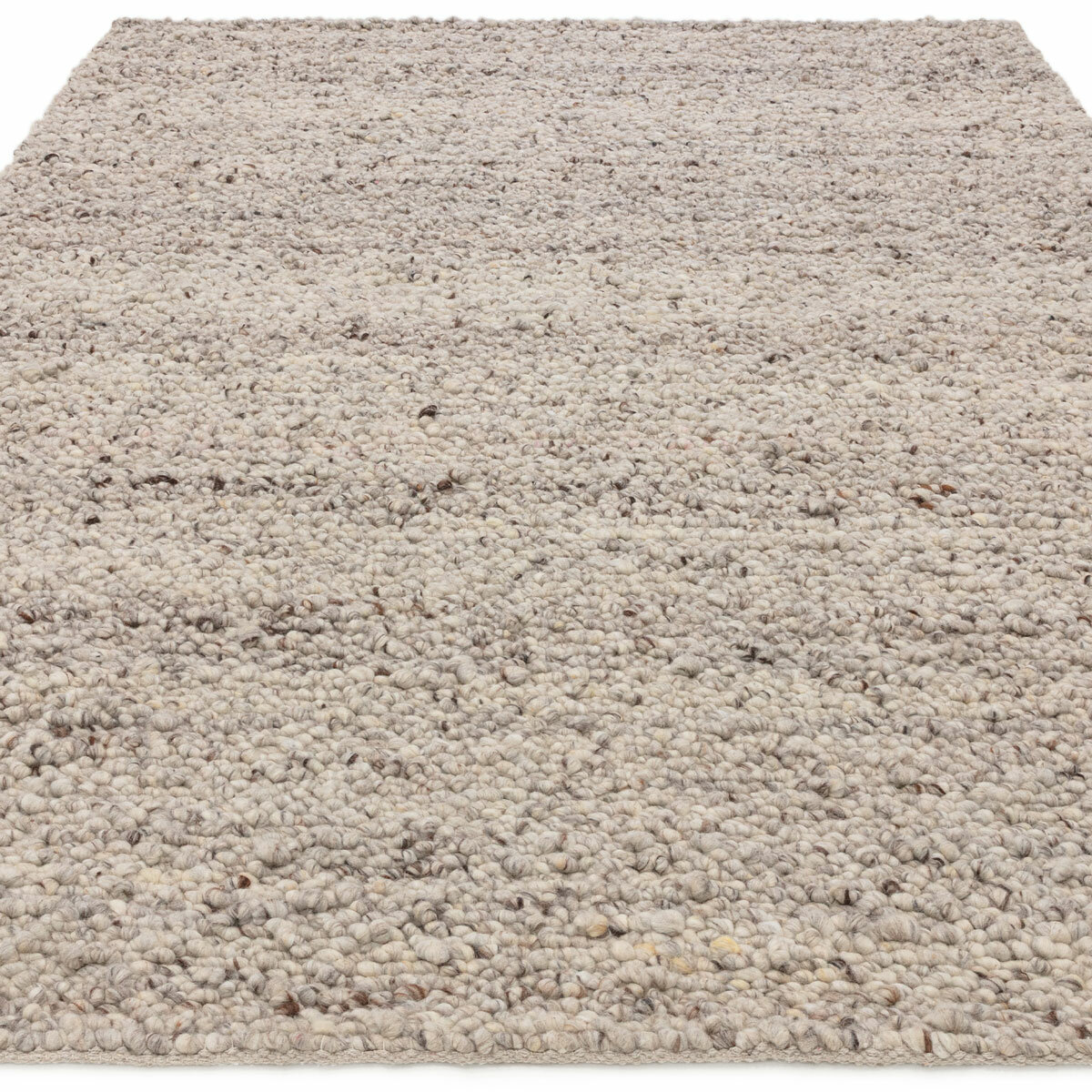 Adler Bouclé Wool Silver Rug, in 3 Sizes Adler Bouclé Wool Silver Rug, in 3 Sizes