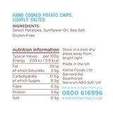 Back of pack information for crisps