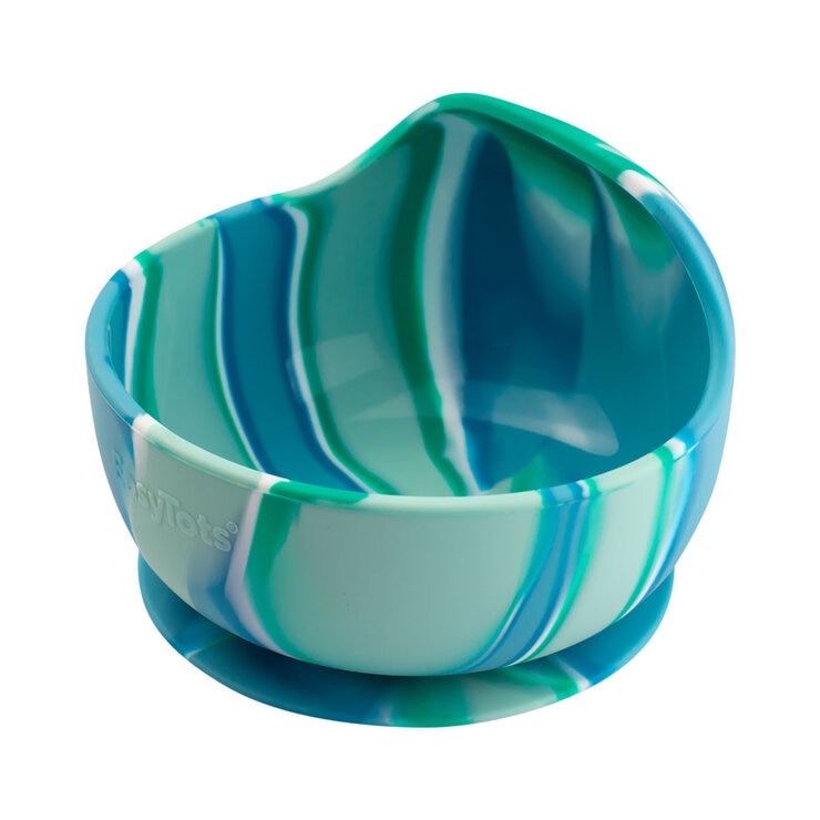 EasyTots Suction Bowl with Bamboo Spoons - Ocean