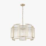 Impex Chicago 5 Light Ceiling Pendant In Matt Gold