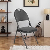 Star Elite High Back Padded Fabric Folding Chairs, 4 Pack