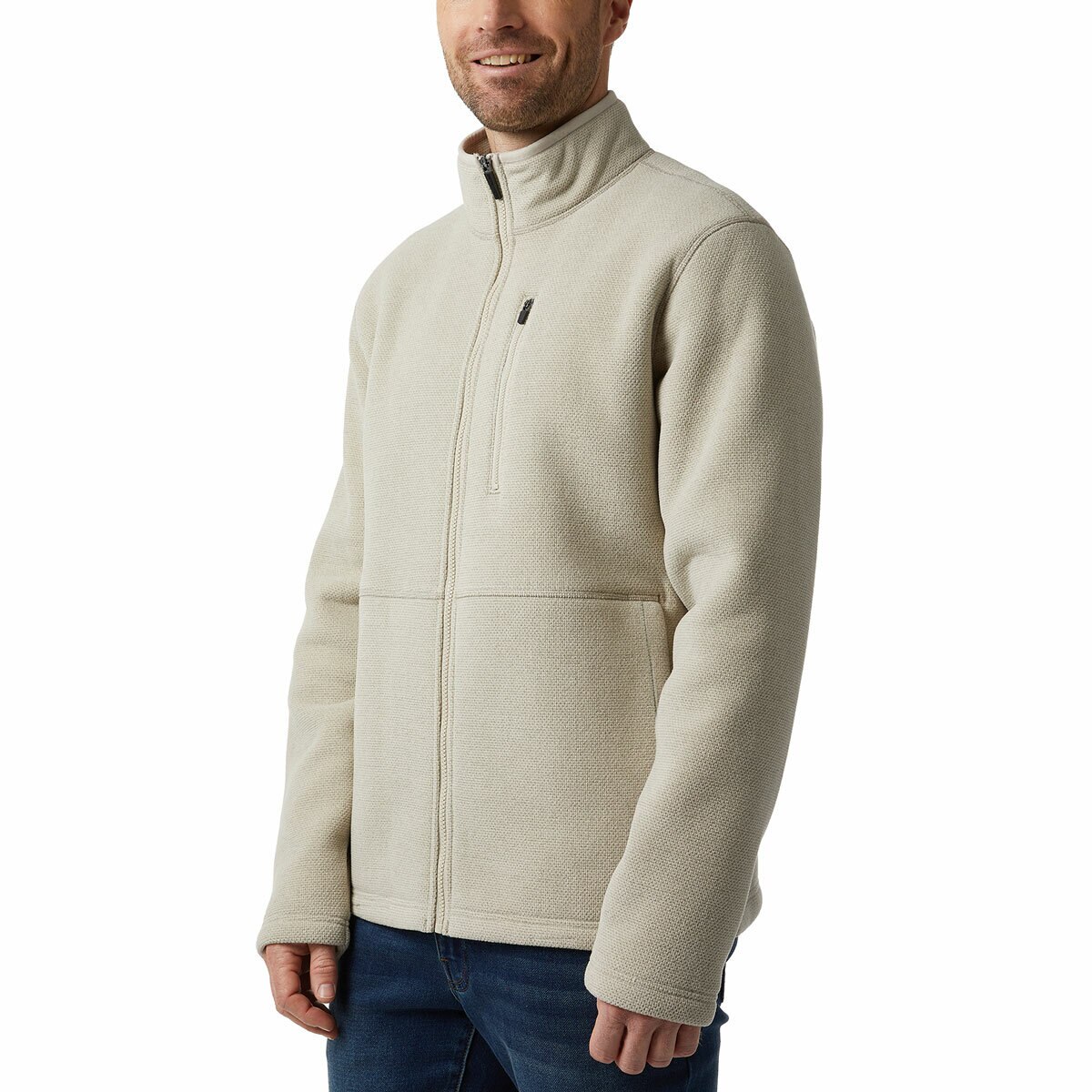 32 Degrees Men's Weekend Sherpa Fleece in Beige, Extra Large