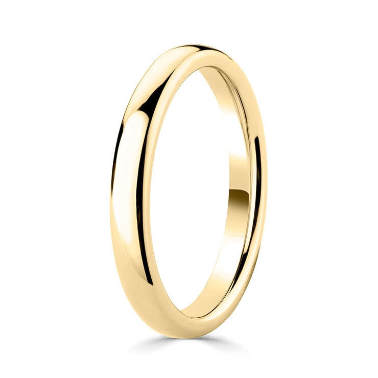 3.0mm Basic Court Wedding band. 18ct Yellow Gold