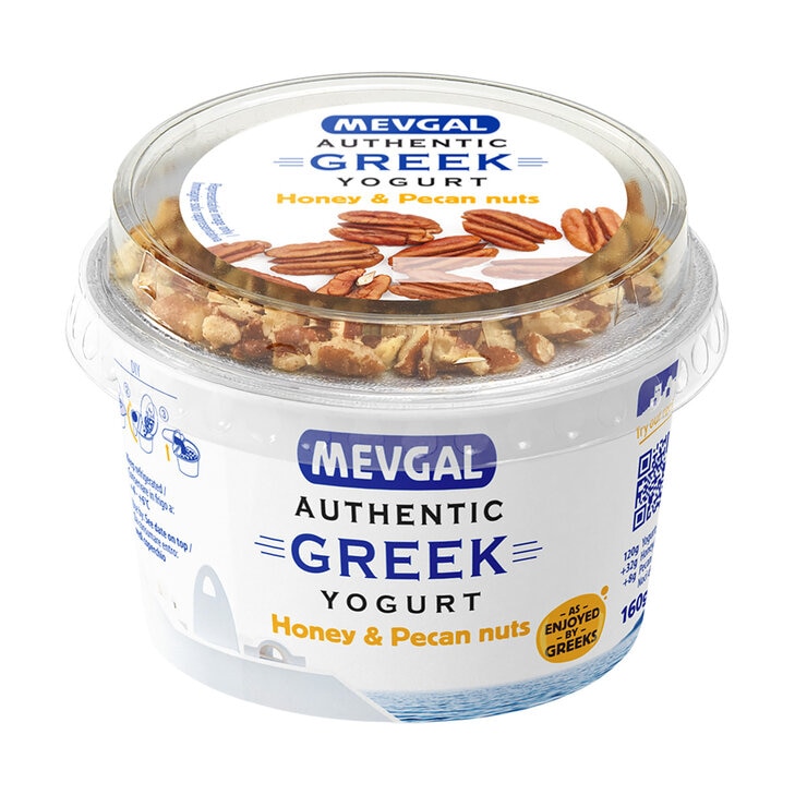 Mevgal Greek Yoghurt with Honey & Pecan, 160g