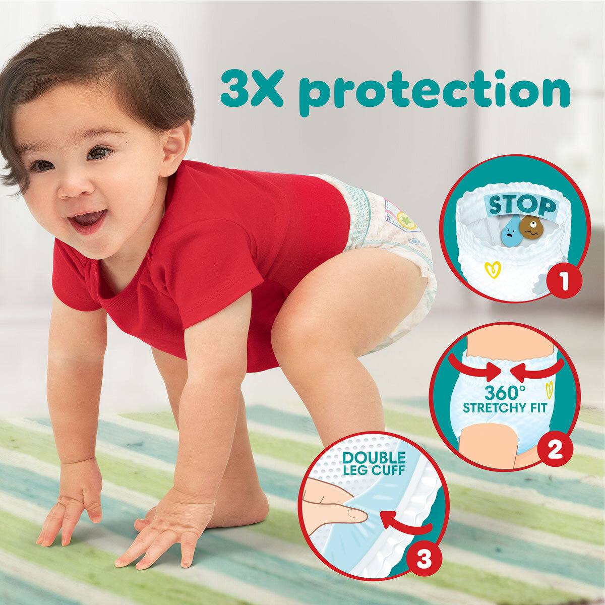 Pampers Baby Dry Pants Size 4, 2 x 72 Pack