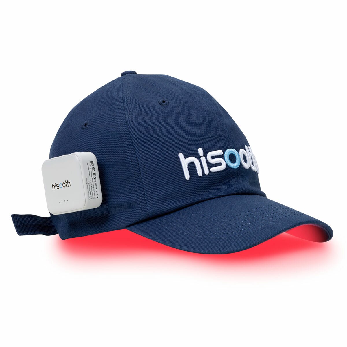Hisooth H3 Hair Regrowth Scalp Massage Cap with LED Light in Navy Blue, size Large