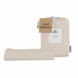 Panda Bamboo & French Linen Natural Fitted Sheet in 3 Sizes