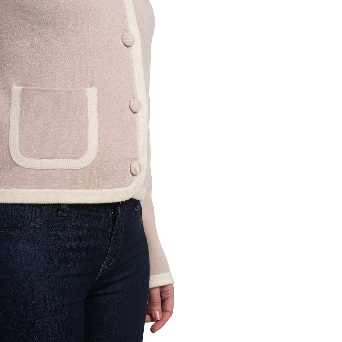 Dalia Ladies Contrast Trim Cardigan Dalia Ladies Contrast Trim Cardigan