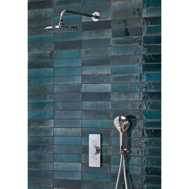 Lifestyle image of the shower in bathroom setting Lifestyle image of the shower in bathroom setting