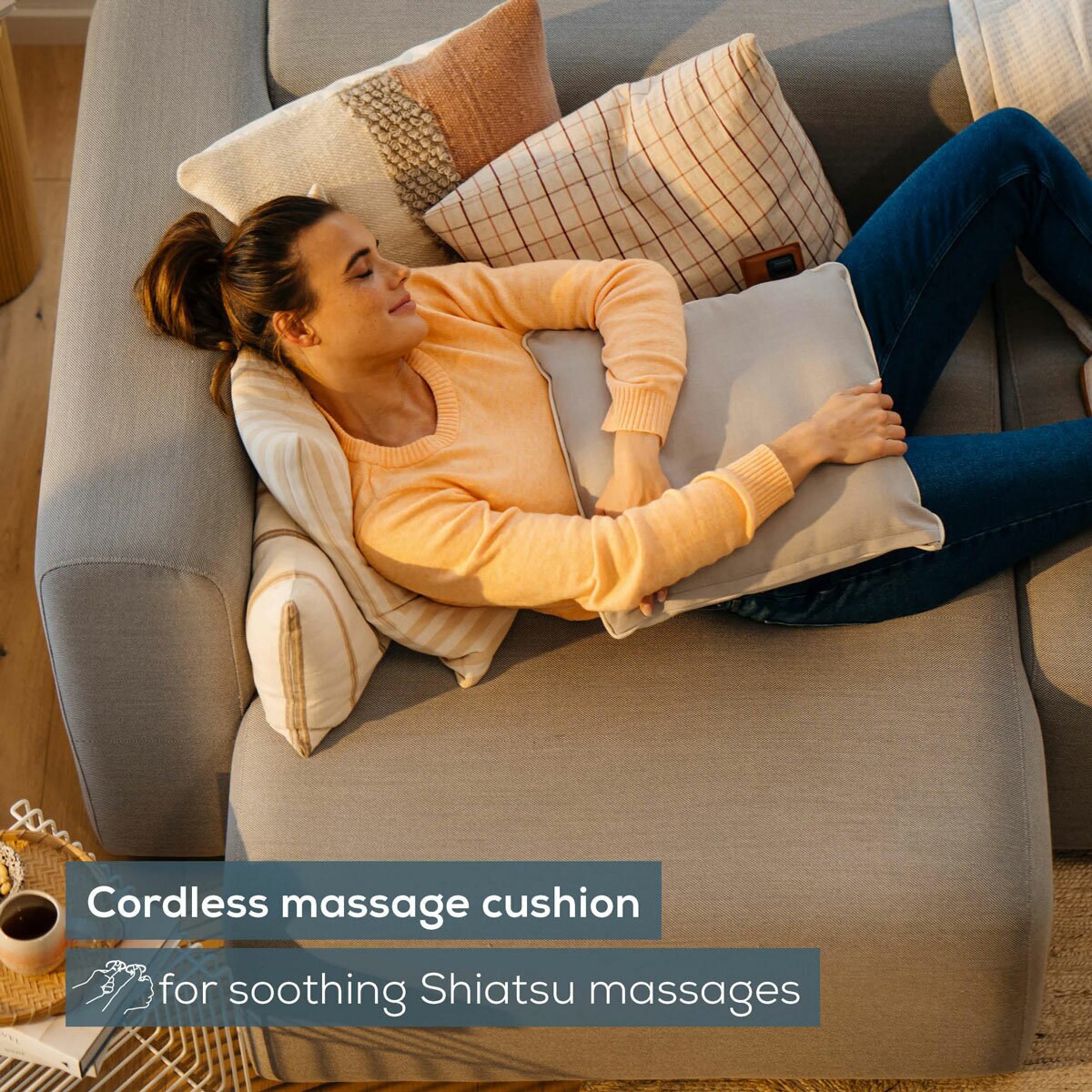 Beurer Cordless Mint Green Heated Massage Cushion