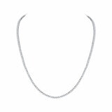 10.00ctw Round Brilliant Cut Diamond Tennis Necklace, 14ct White Gold 10.00ctw Round Brilliant Cut Diamond Tennis Necklace, 14ct White Gold