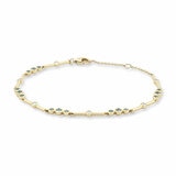 Round Cut Topaz & 0.18ctw Diamond Bracelet, 18ct Yellow Gold