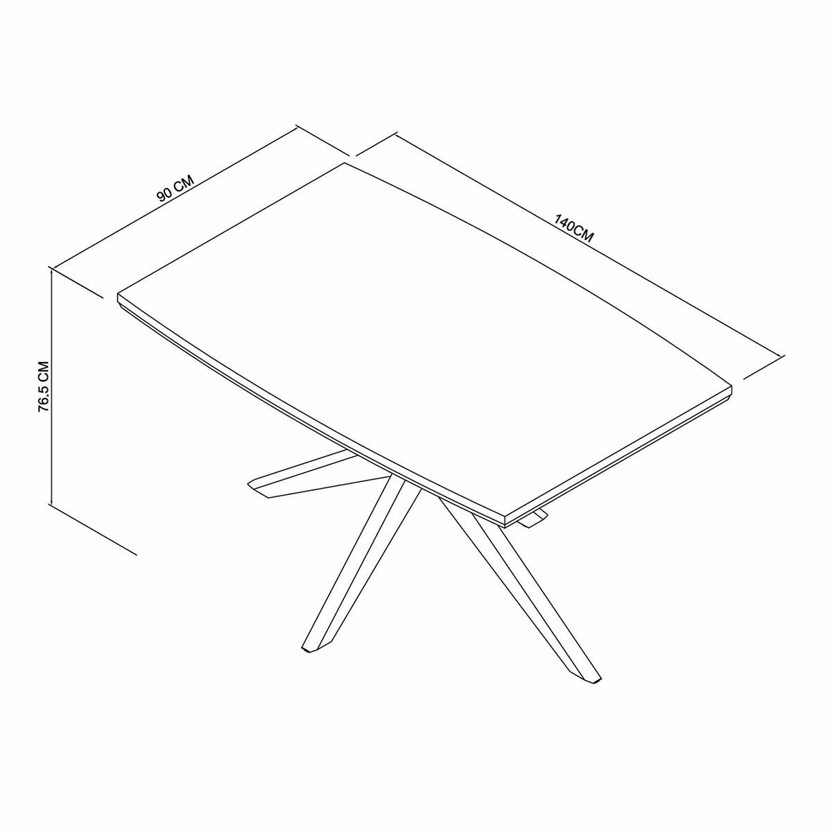 Bentley Designs Kristen Light Oak Dining Table, Seats 4